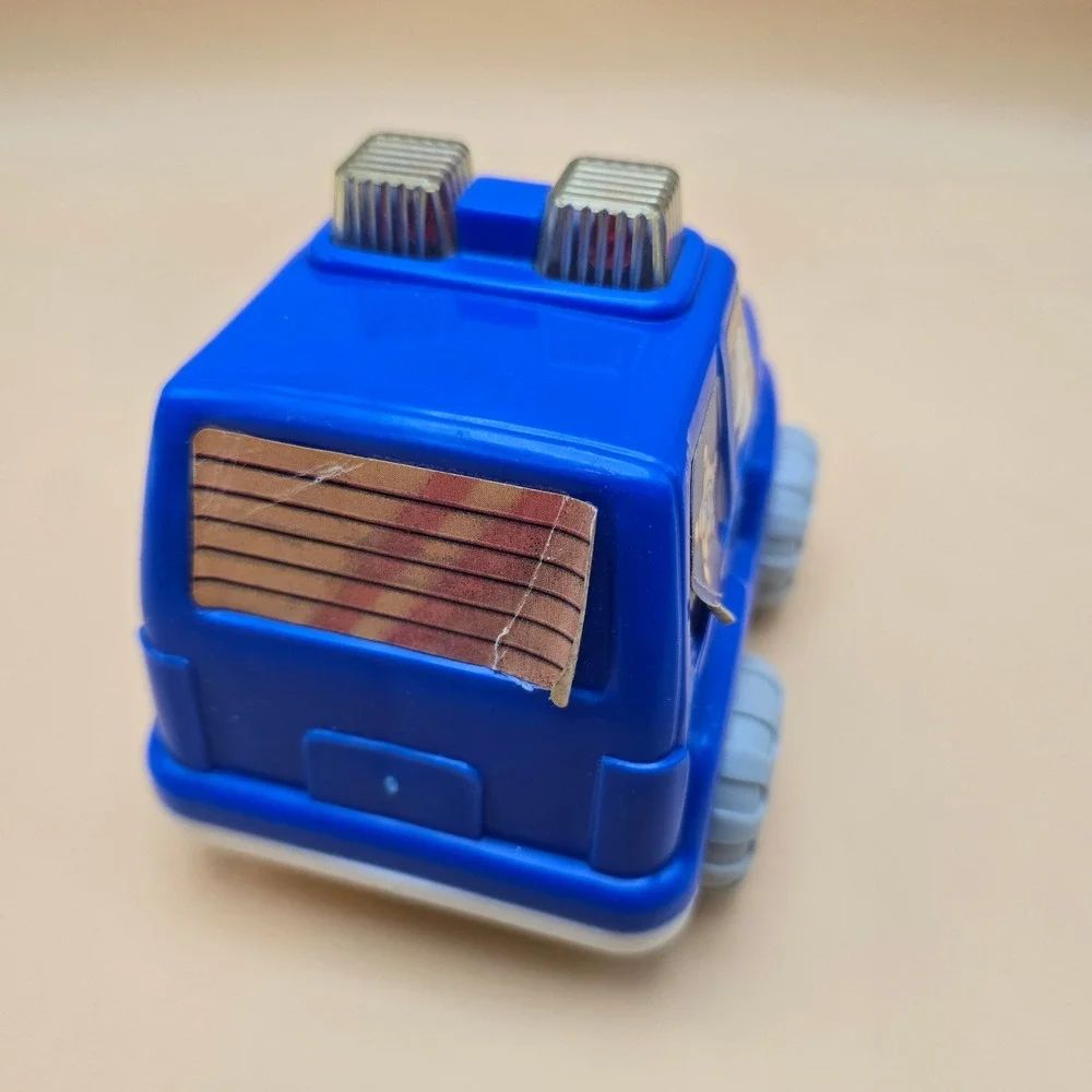Vintage 1992 Shelcore Blue Police Car Toy Officer and Dog 1005/1006 USA‎ Made